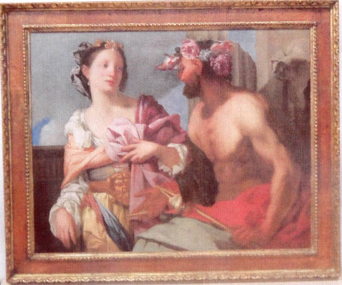 Ercole e Onfale (dipinto, opera isolata) di Ruschi Francesco (sec. XVII)