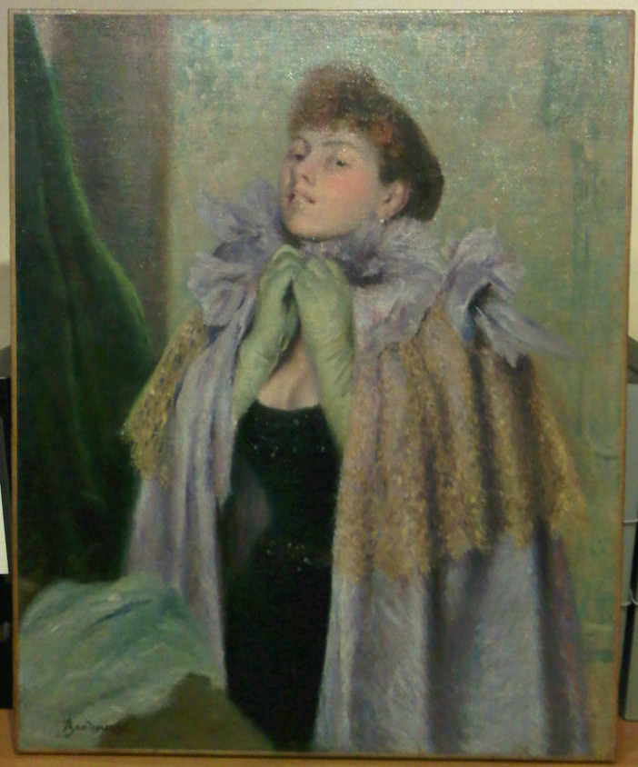 Ritratto di gentildonna o Serata di gala (dipinto, opera isolata) di Zandomeneghi Federico (sec. XIX)