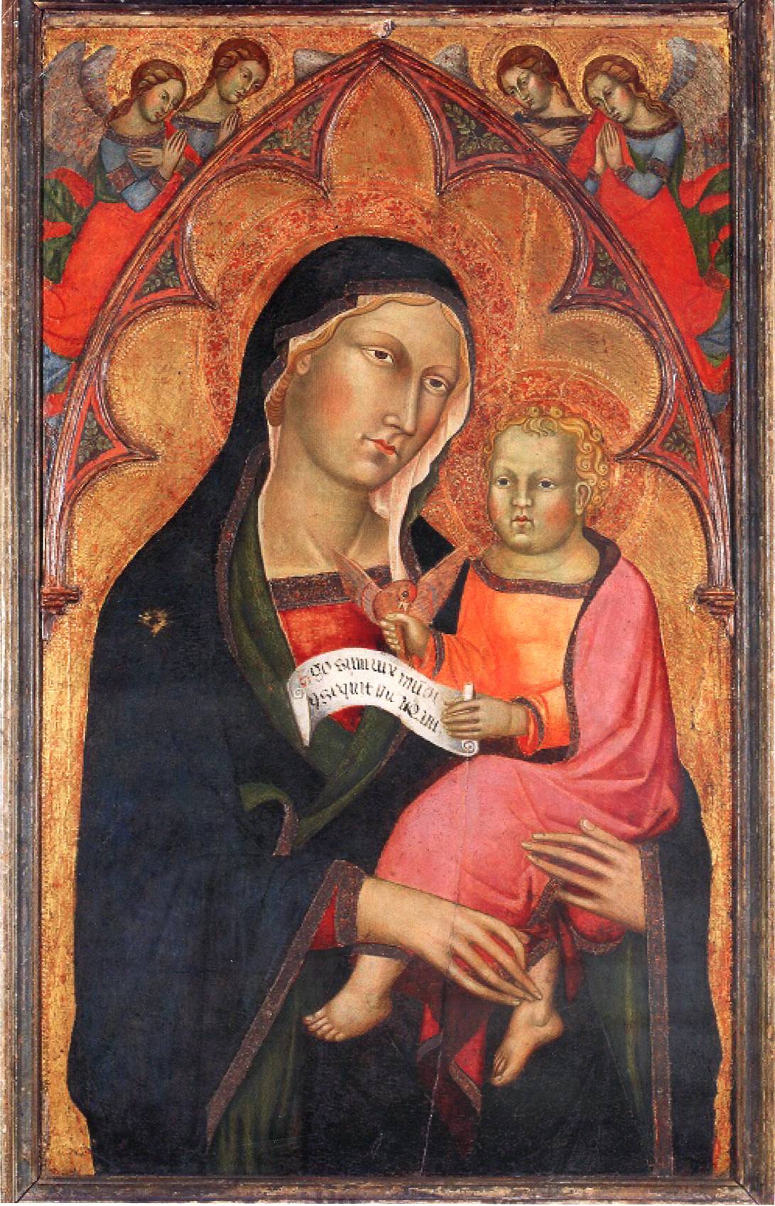 Madonna con Bambino e angeli oranti (dipinto, opera isolata) di Bartolo di Fredi (sec. XIV)