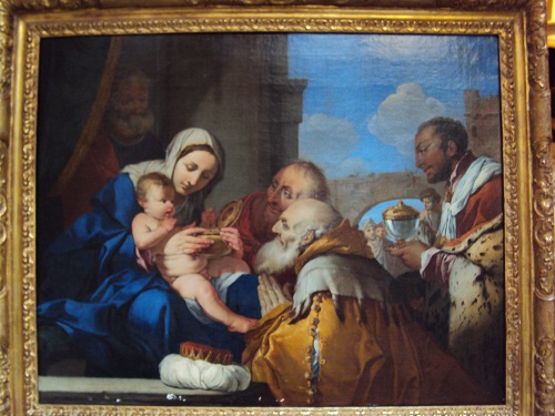 Adorazione dei Magi (dipinto, opera isolata) di Carpioni Giulio (sec. XVII)