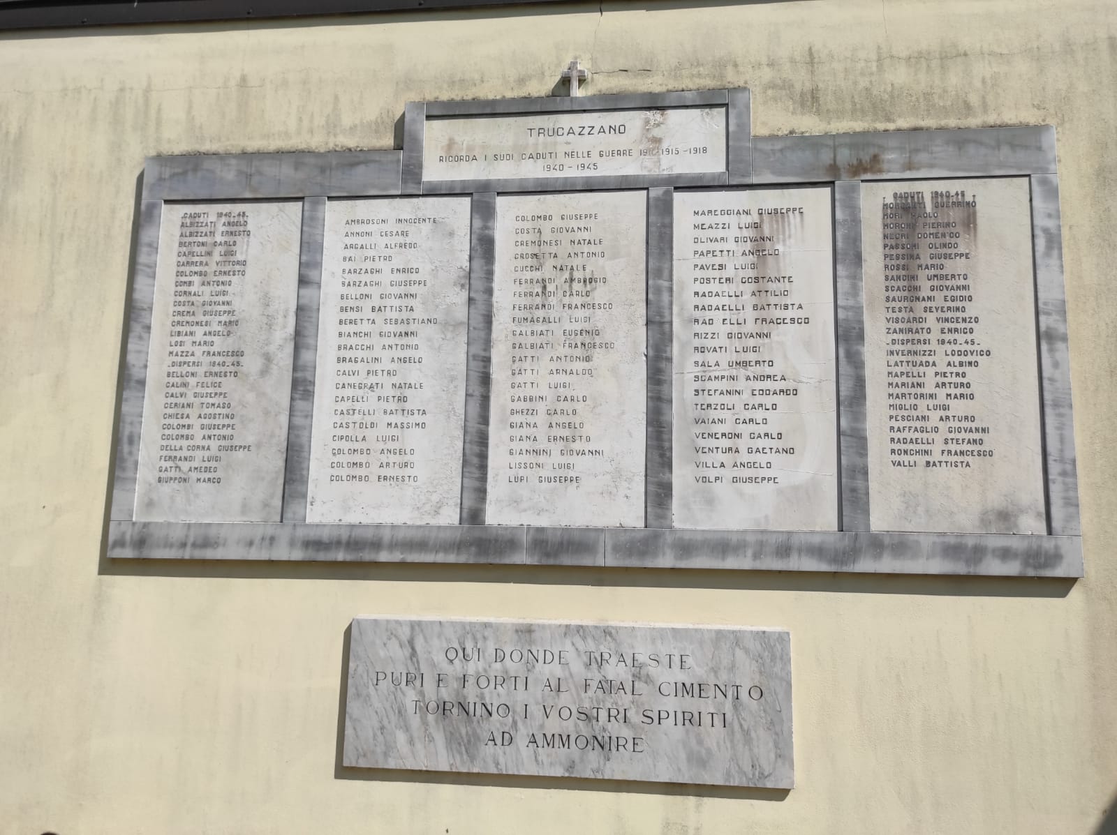 monumento ai caduti, opera isolata - ambito italiano (secondo quarto sec. XX)