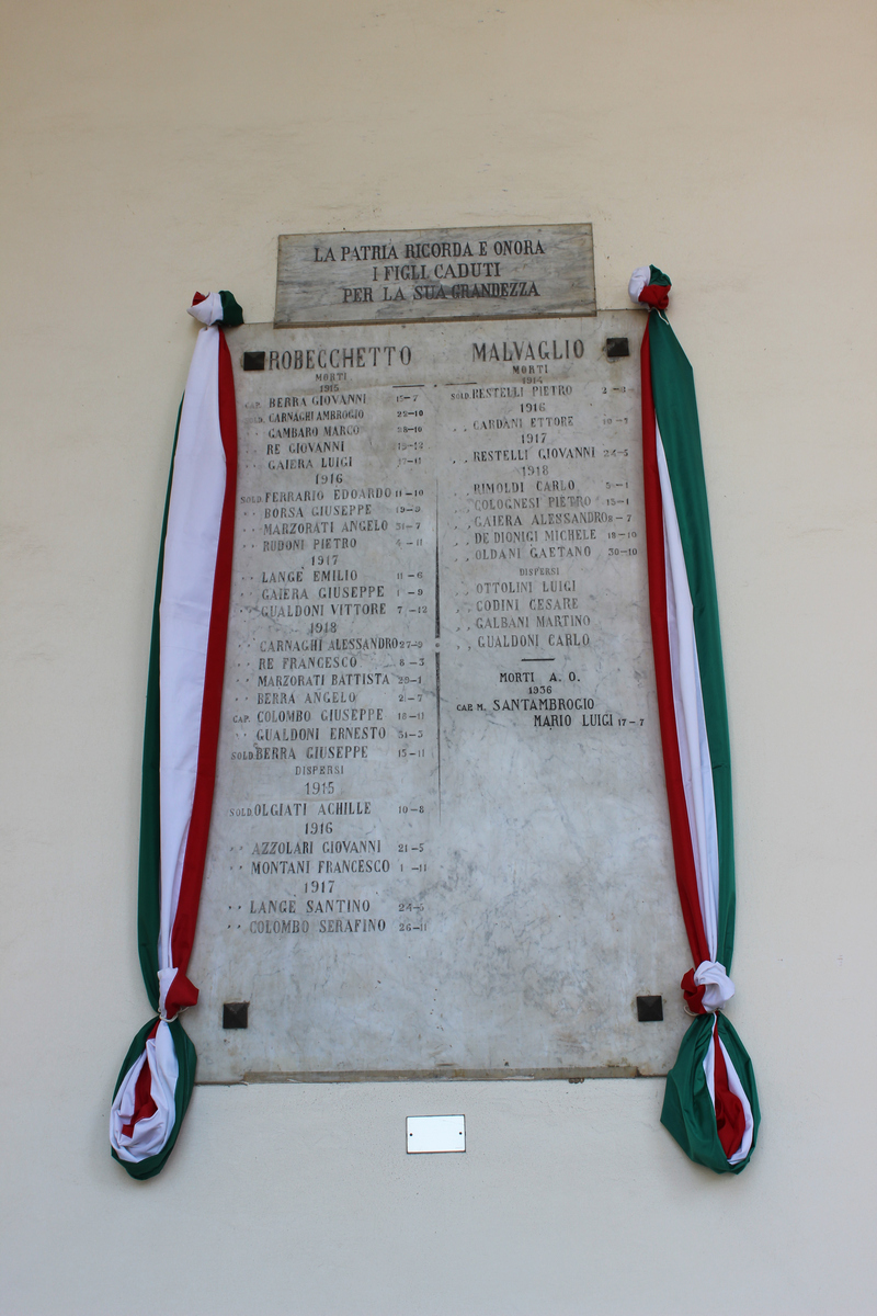 monumento ai caduti - a lapide, opera isolata - ambito italiano (primo quarto sec. XX)