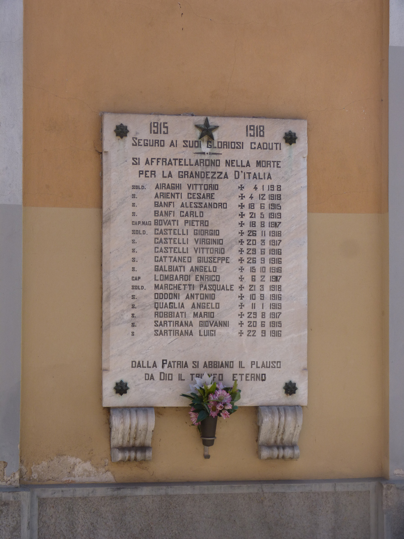 monumento ai caduti - a lapide, opera isolata - ambito italiano (secondo quarto sec. XX)