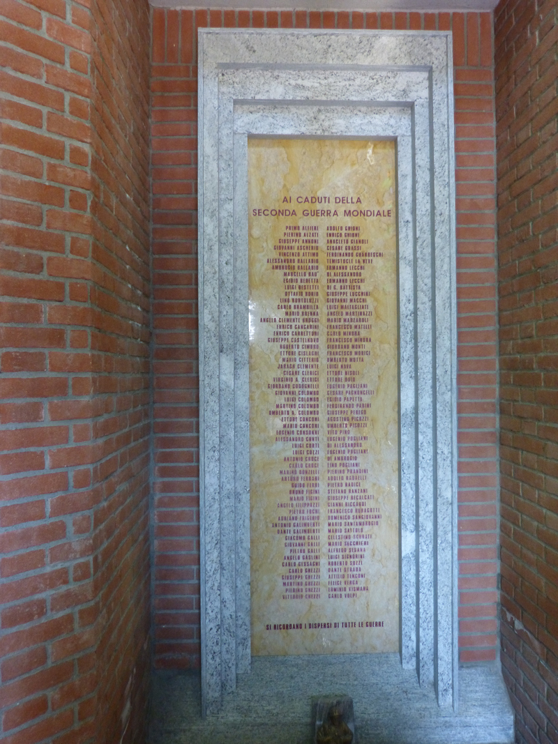 monumento ai caduti - a lapide, opera isolata - ambito italiano (seconda metà sec. XX)