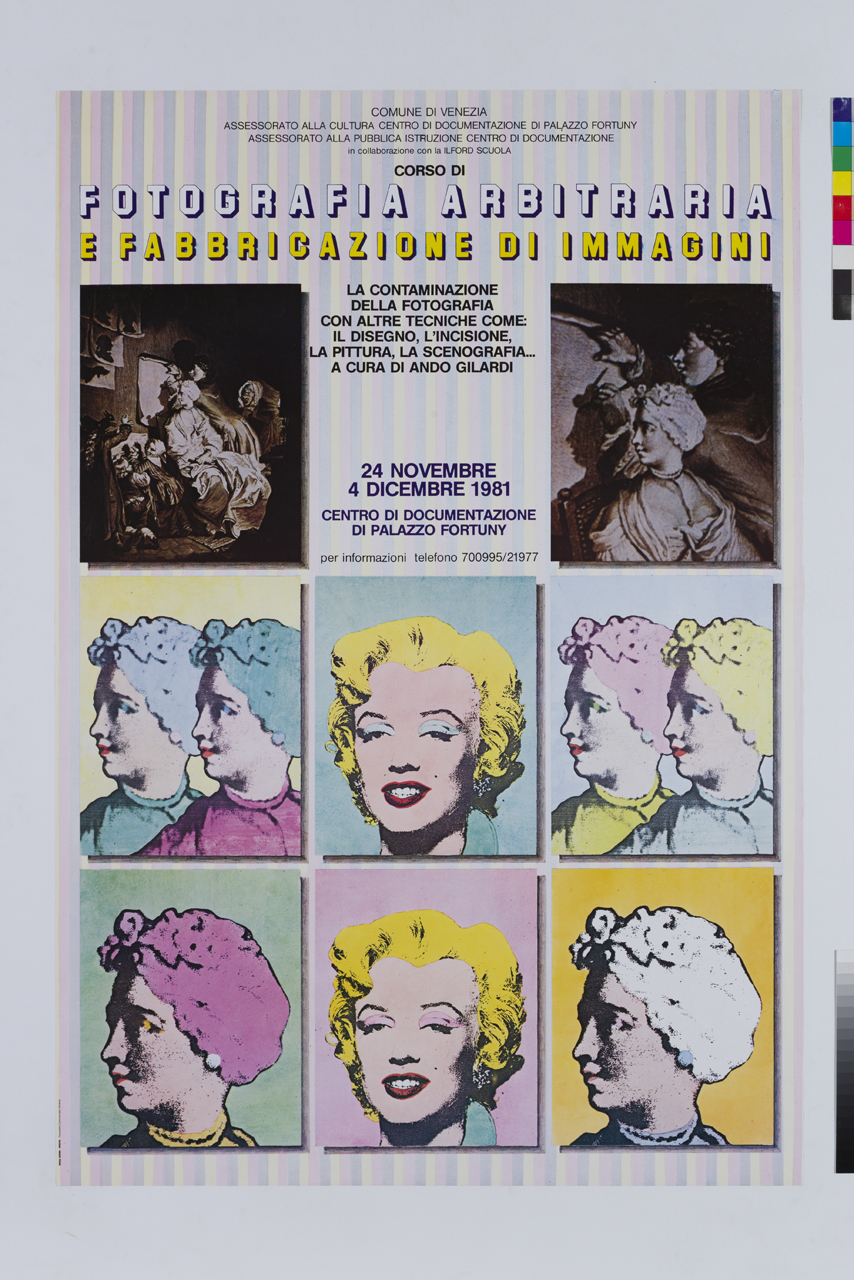 serigrafia con ritratto di Marilyn Monroe di Andy Warhol, dettagli di dipinto in stile pop art (manifesto) di Visual Design (XX)