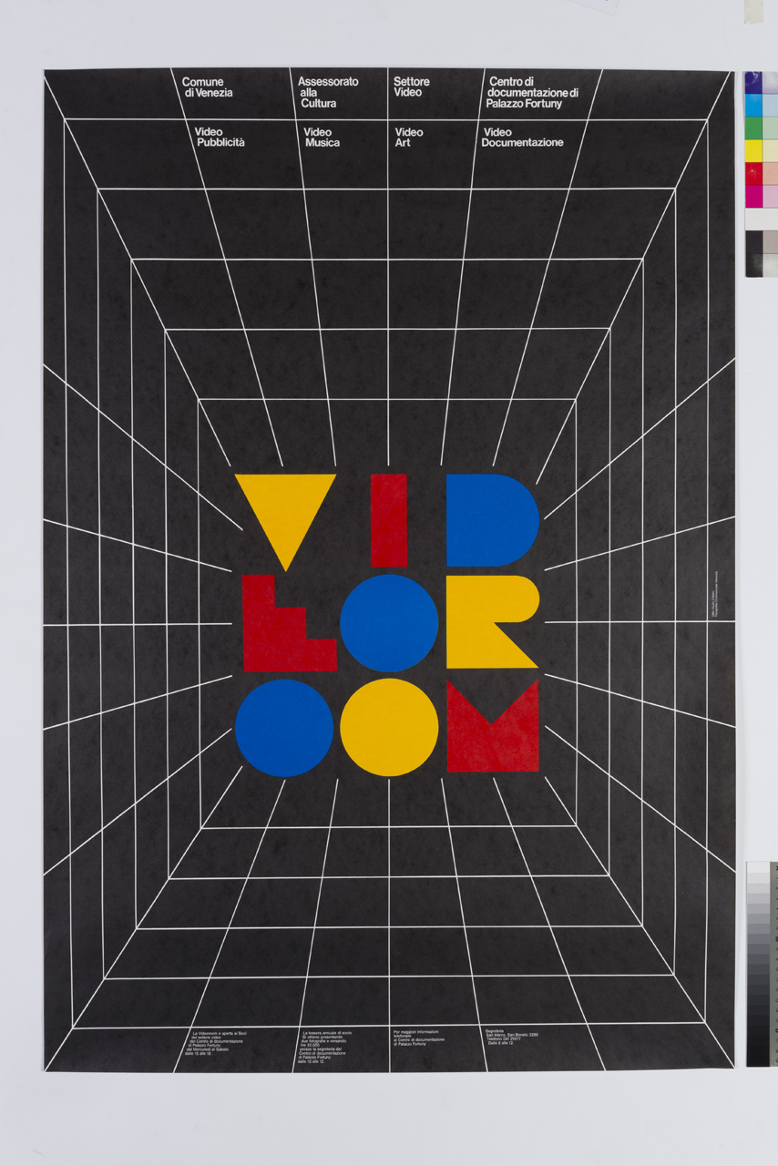 scritte dentro spazio prospettico (manifesto) di Cittato Giulio (XX)