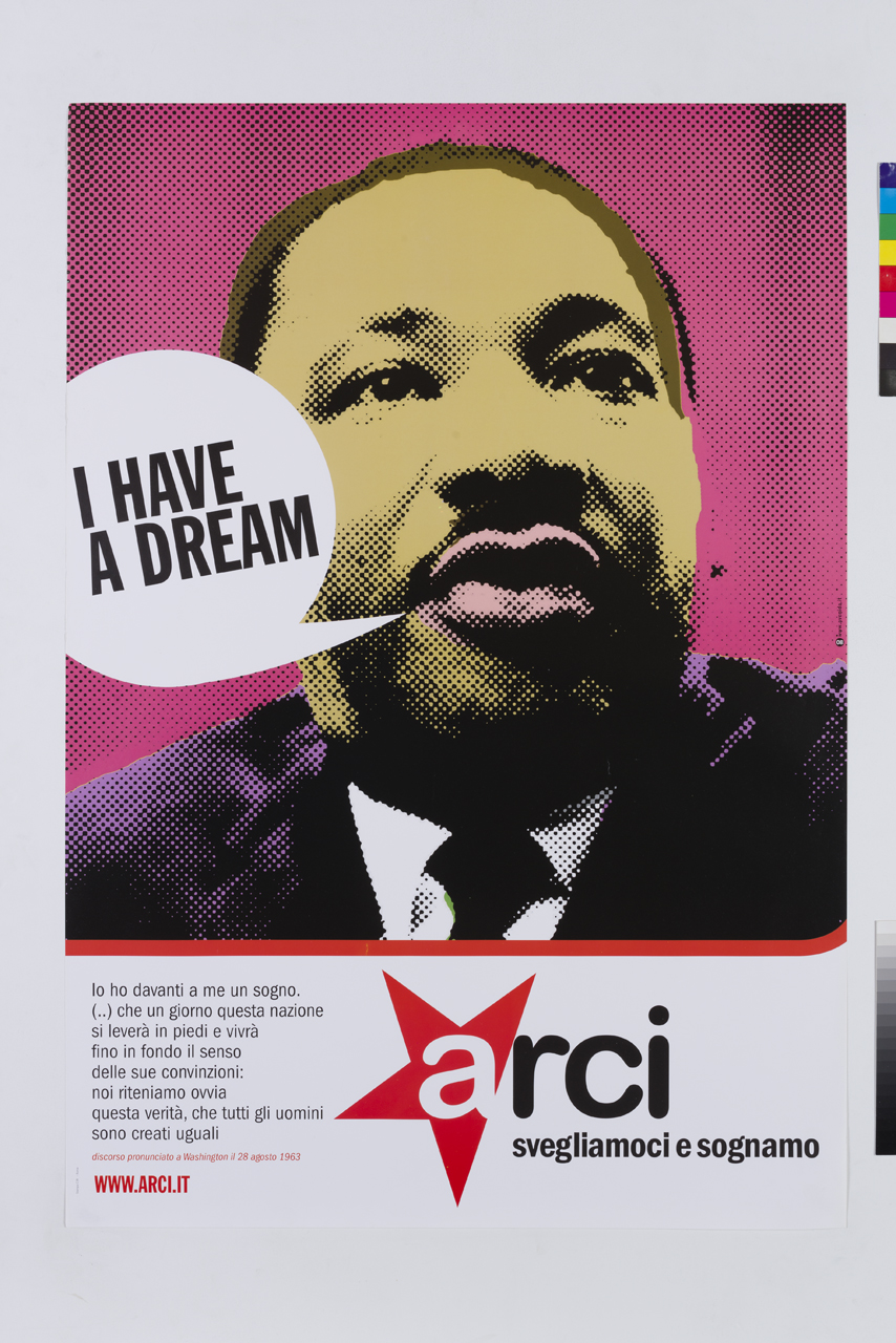 ritratto fotografico di Martin Luther King (manifesto) di Avenida (XXI)
