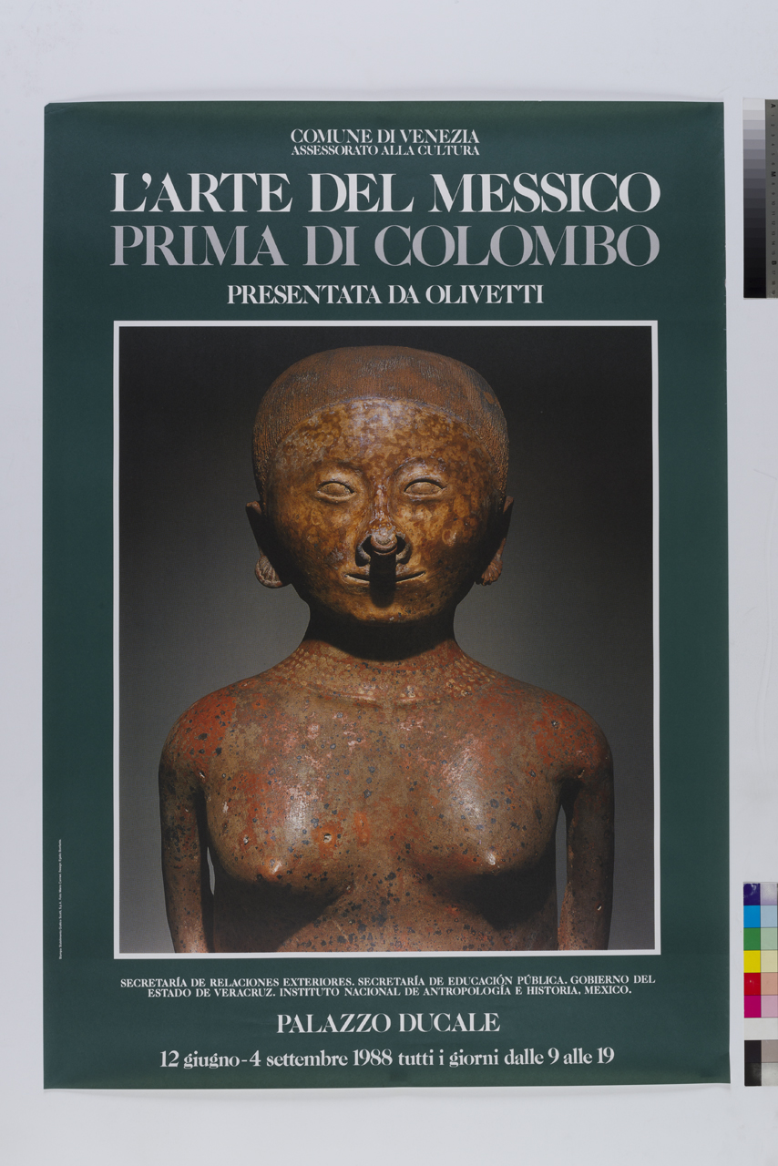 statuetta di figura femminile precolombiana (manifesto) di Bonfante Egidio (XX)