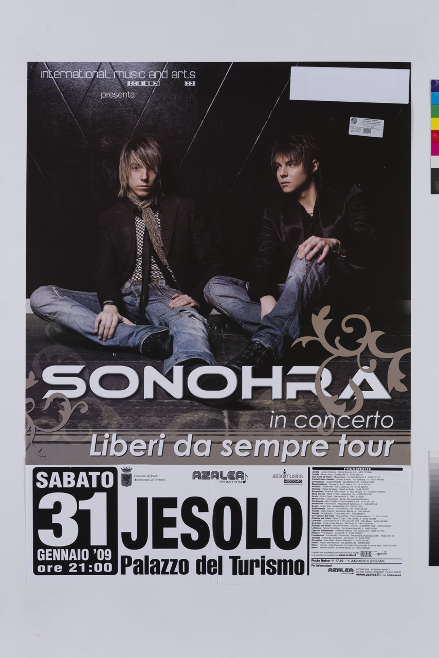 ritratto fotografico del duo musicale Sonohra (manifesto) - ambito italiano (XXI)