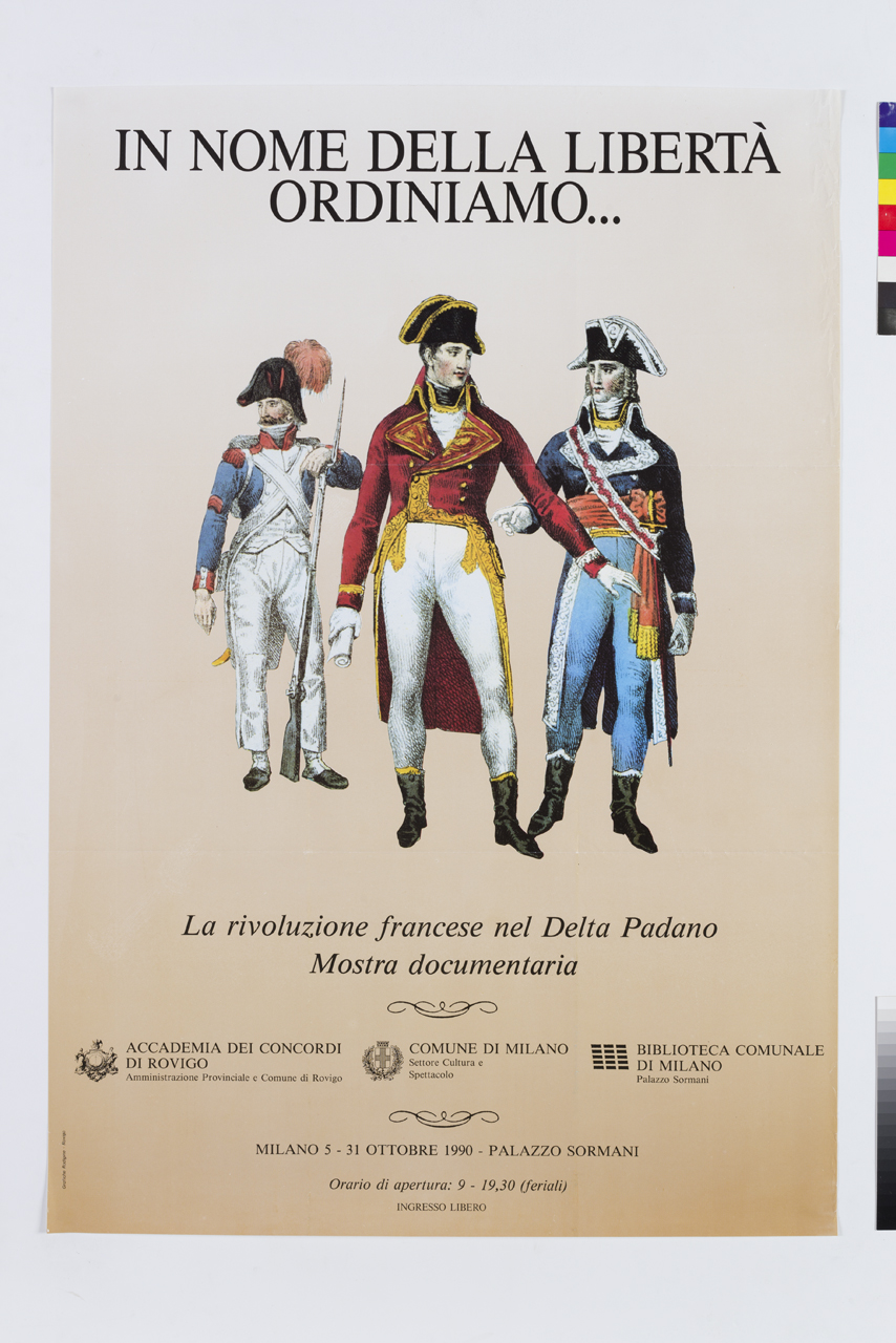 Napoleone Bonaparte e uomini in divisa (manifesto) - ambito italiano (XX)