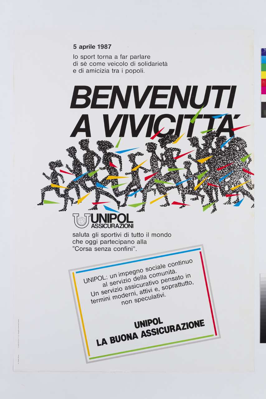 sagome di corridori (manifesto) di Ricca Pietro (XX)
