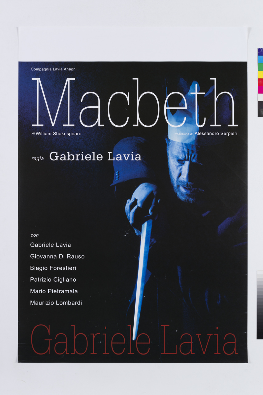 ritratto fotografico di Gabriele Lavia nei panni di Macbeth (manifesto) - ambito italiano (XXI)