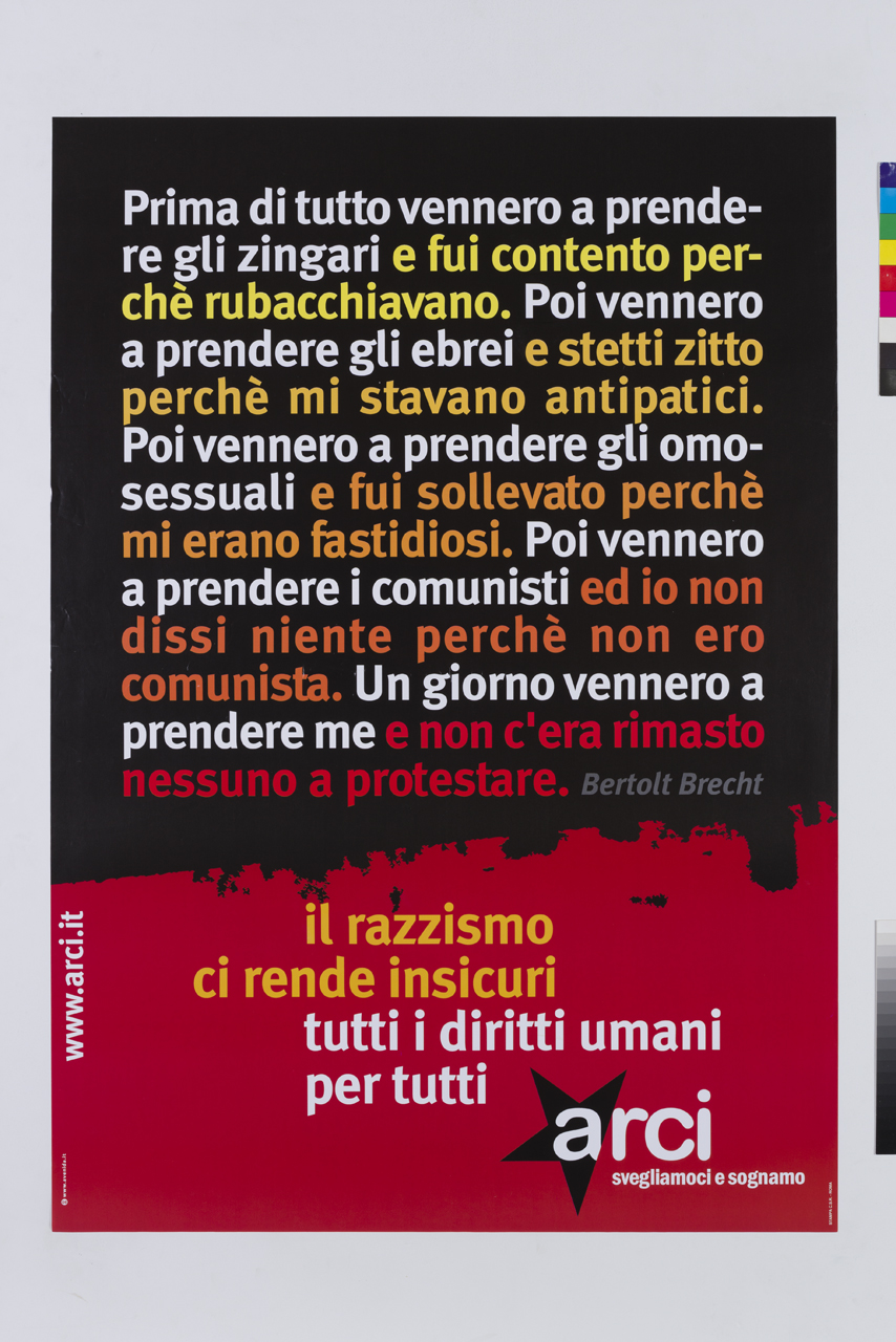 scritte su fondo nero e rosso (manifesto) di Avenida (XXI)