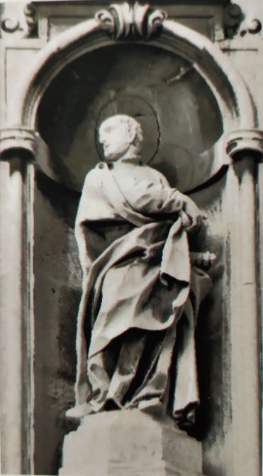 statua di sant' Ignazio di Loyola, sant'Ignazio di Loyola (statua, opera isolata) di Giovan Battista Marino (attribuito), Niccolò Mignemi (attribuito) - ambito siciliano (prima metà XVIII)