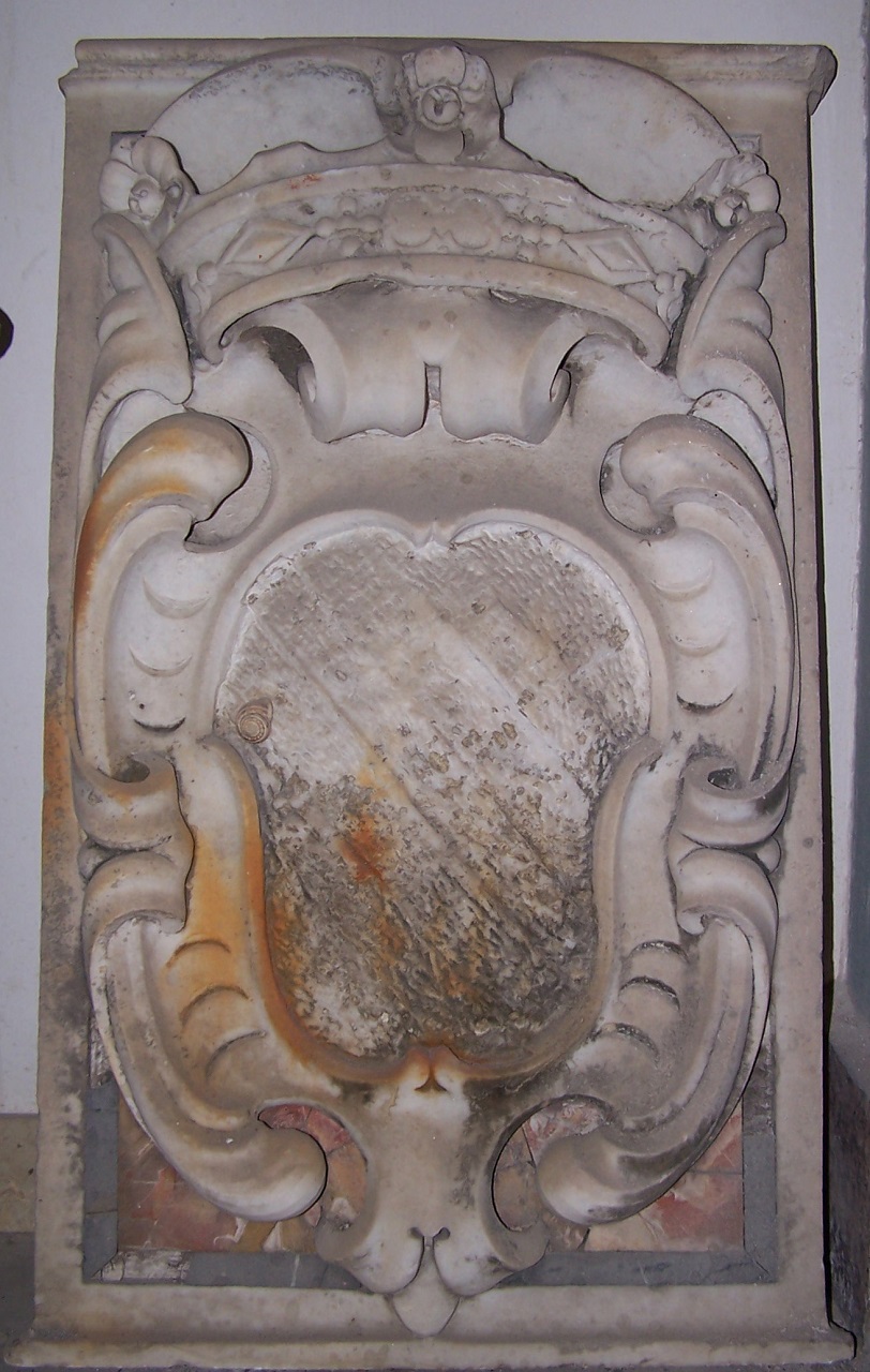 scudo araldico (stemma nobiliare) - bottega messinese (fine/ inizio XVII-XVIII)