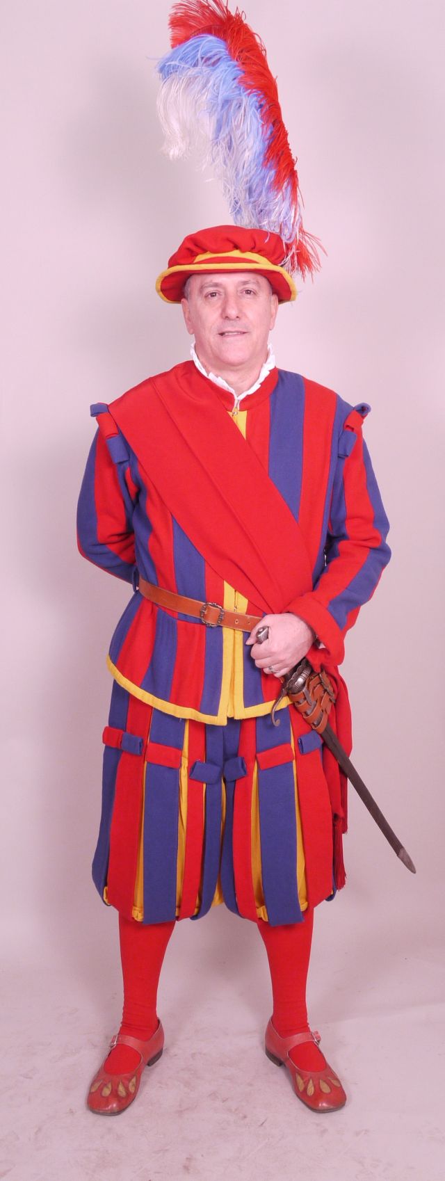 Capo Bombardiere del Gruppo dei Bombardieri (Costume maschile del Corteo Storico della Repubblica Fiorentina / Capo Bombardiere, Costume realizzato per fini di rievocazione storica, ABBIGLIAMENTO E ORNAMENTI DEL CORPO/ VESTIMENTI) - manifattura toscana