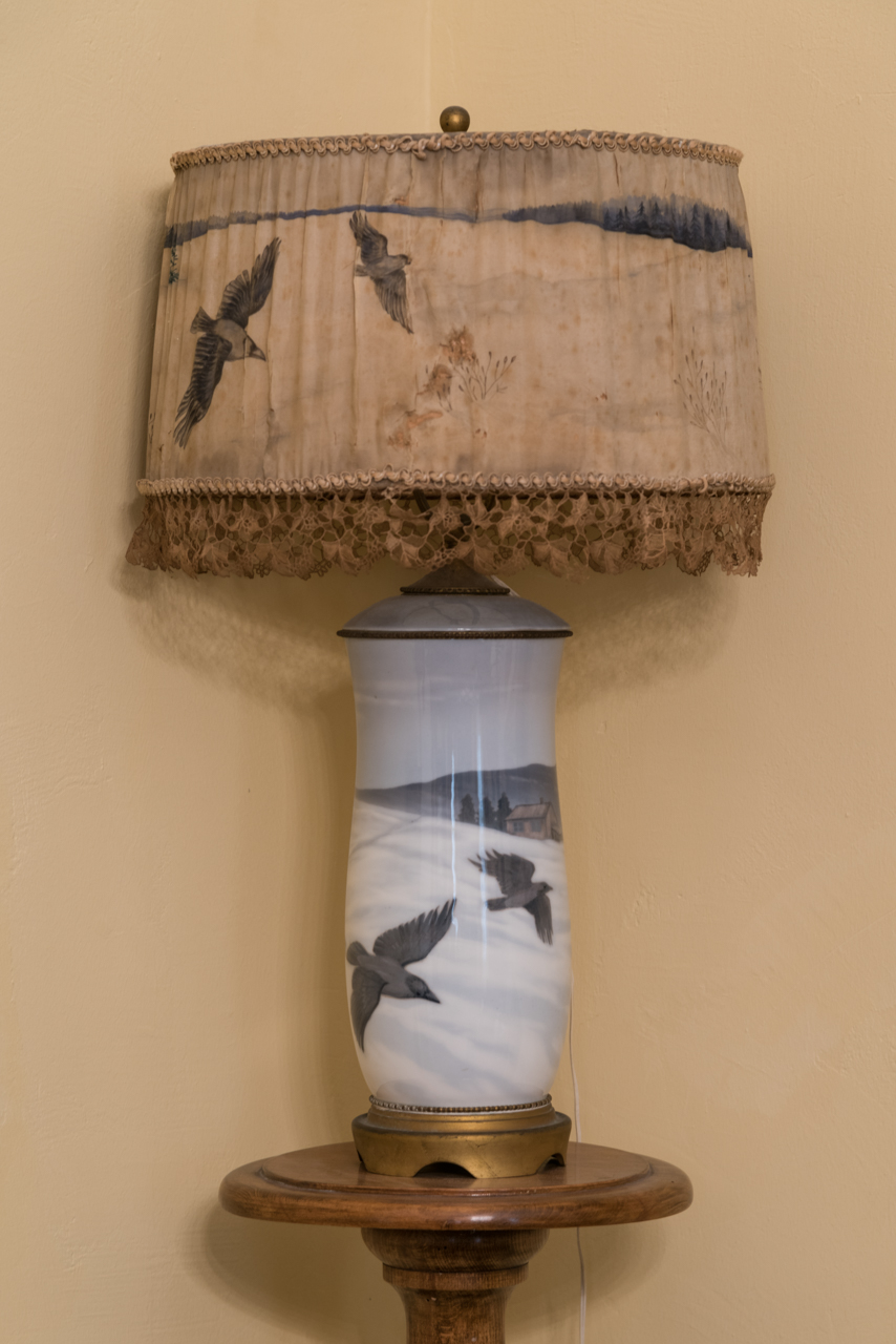 lampada da tavolo con paralume (lampada da tavolo, opera isolata) di Ignoto (bottega) - ambito danese (prima metà XX)