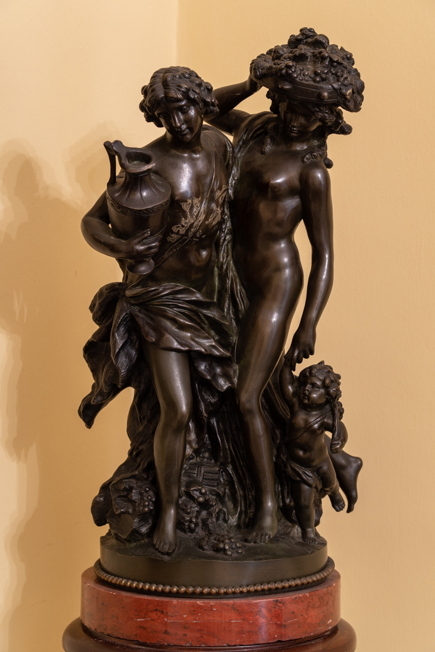 le baccanti (gruppo scultoreo, opera isolata) di Michel, Claude detto Clodion (attribuito) - ambito francese (seconda metà XVIII)