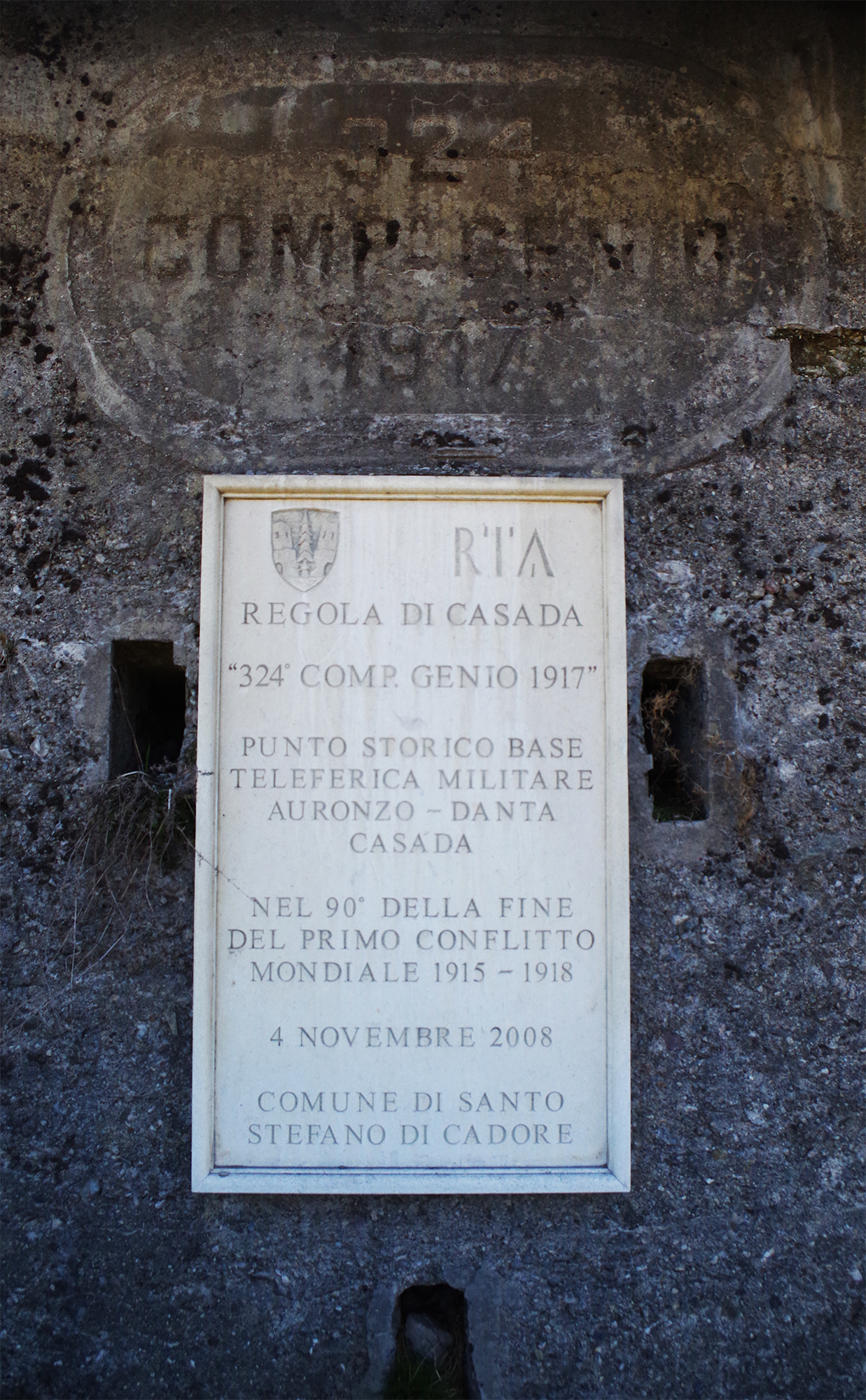 targa commemorativa, opera isolata di Fiabane Franco (primo quarto XXI)