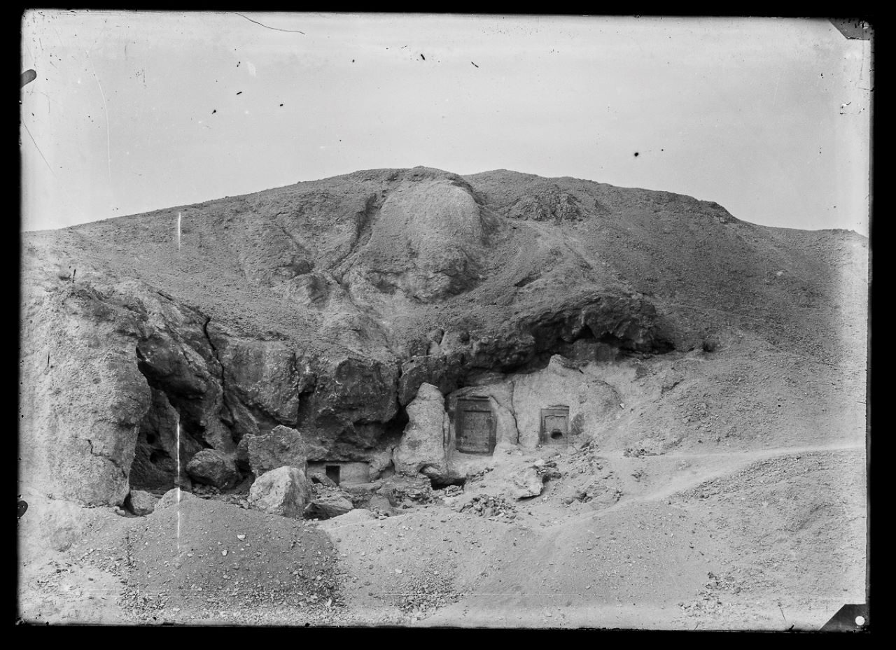 Spedizioni Archeologiche Italiane, Egittologia, Paesaggio (negativo) di Marro, Giovanni (attribuito) - Missione Archeologia Italiana in Egitto (prima metà XX)