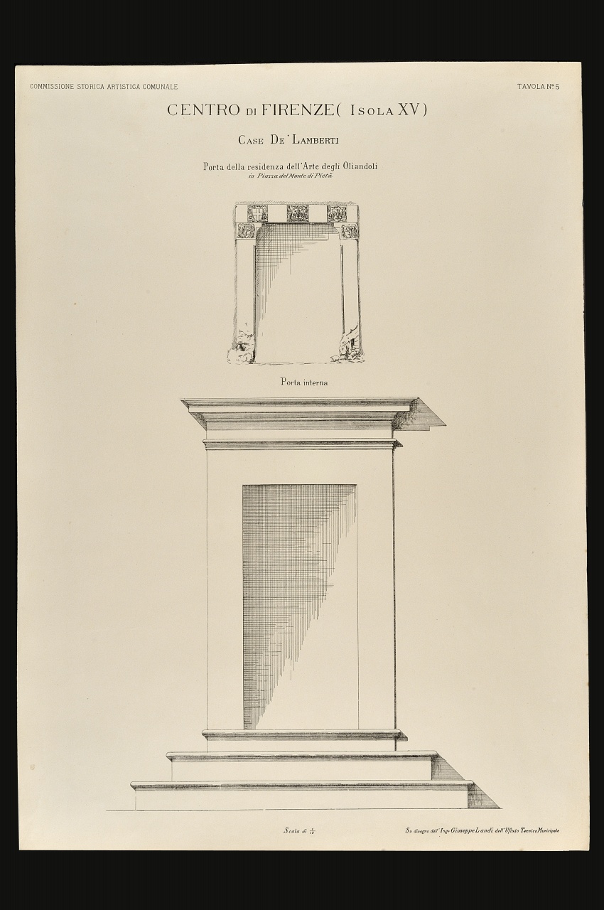 elementi architettonici (stampa) di Landi Giuseppe - ambito fiorentino (fine sec. XIX)