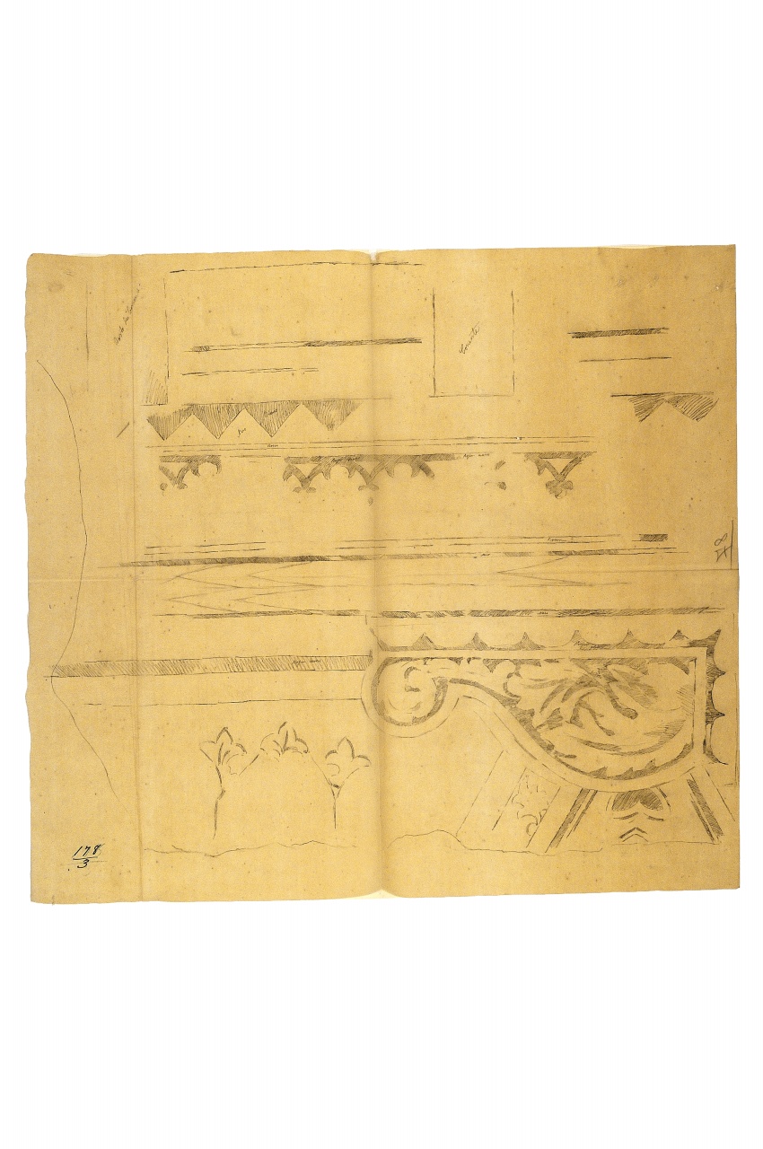 motivo decorativo (disegno) - ambito fiorentino (fine sec. XIX)