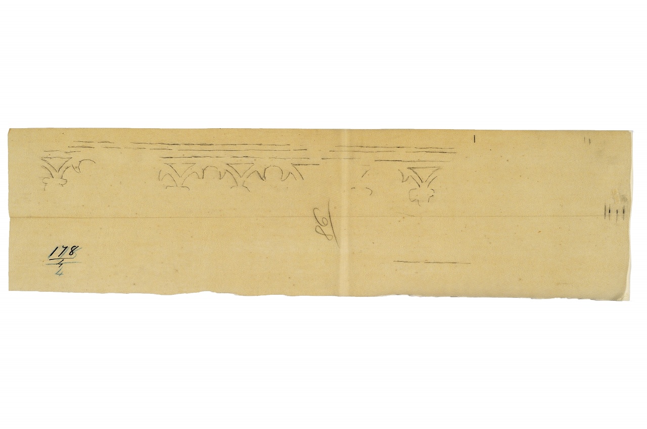 motivo decorativo (disegno) - ambito fiorentino (fine sec. XIX)