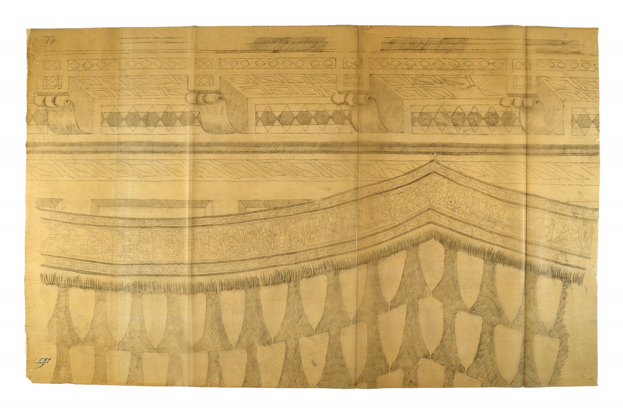 motivo decorativo (disegno) - ambito fiorentino (fine sec. XIX)