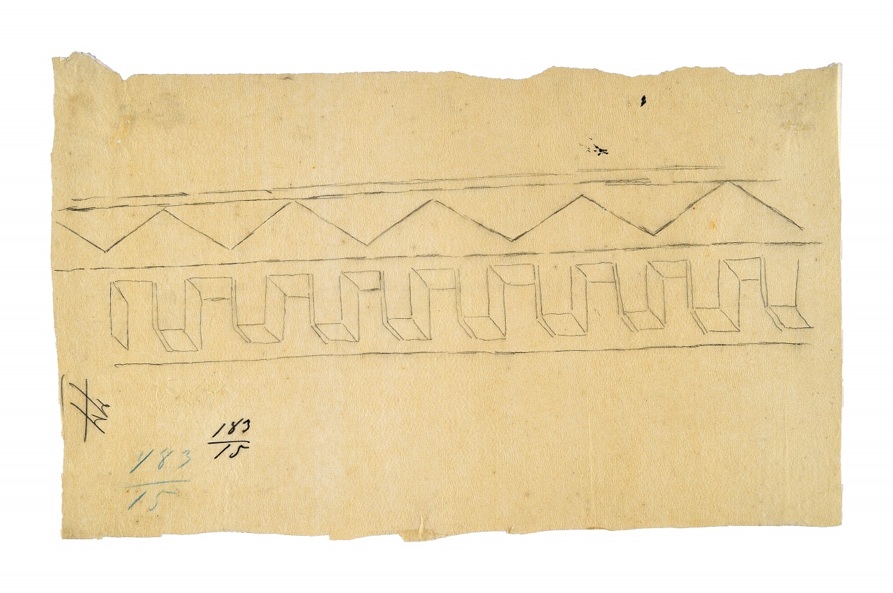 motivo decorativo (disegno) - ambito fiorentino (fine sec. XIX)