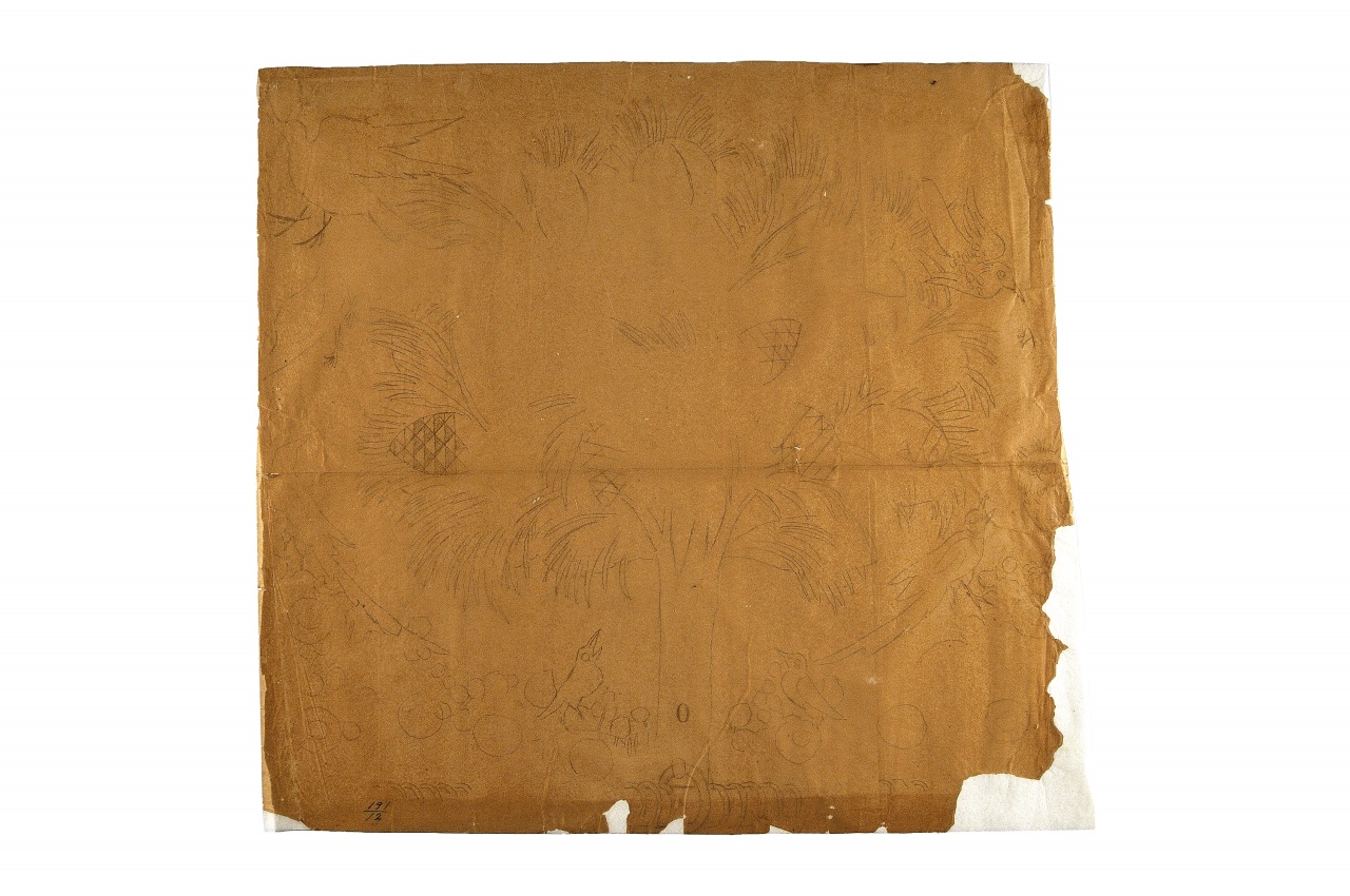 motivo decorativo (disegno) - ambito fiorentino (fine sec. XIX)