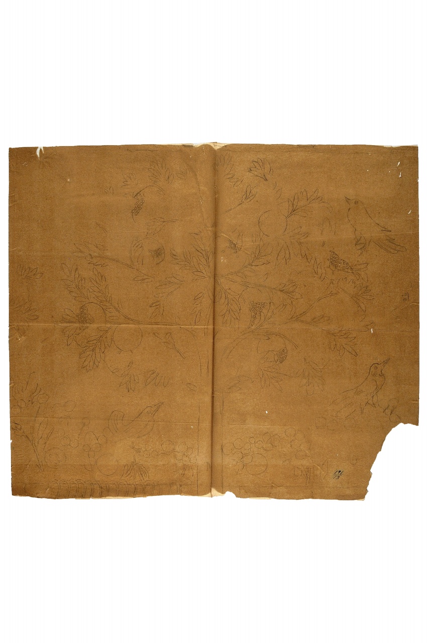 motivo decorativo (disegno) - ambito fiorentino (fine sec. XIX)