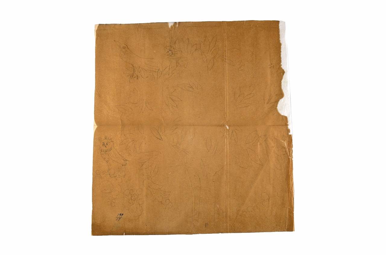 motivo decorativo (disegno) - ambito fiorentino (fine sec. XIX)