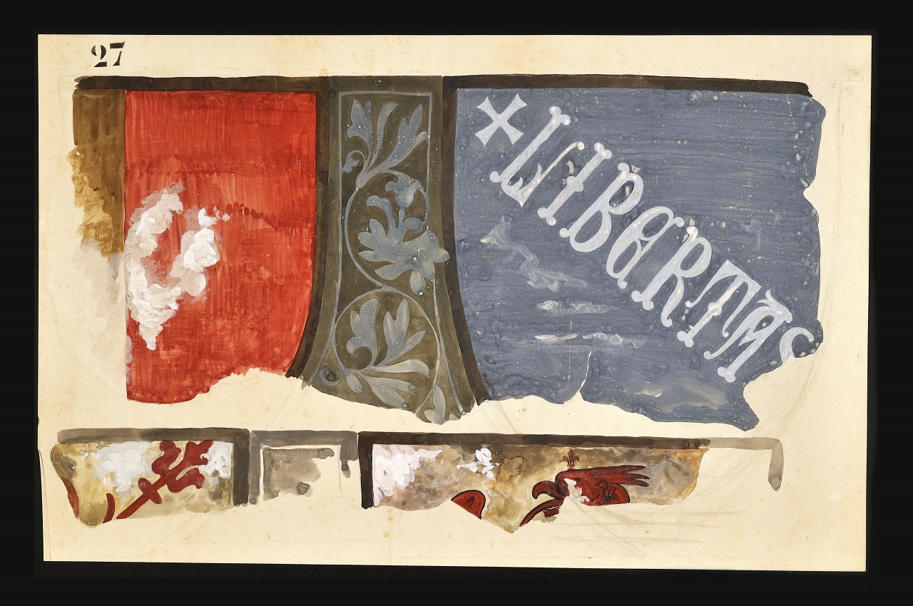 motivo decorativo (disegno) - ambito fiorentino (fine sec. XIX)