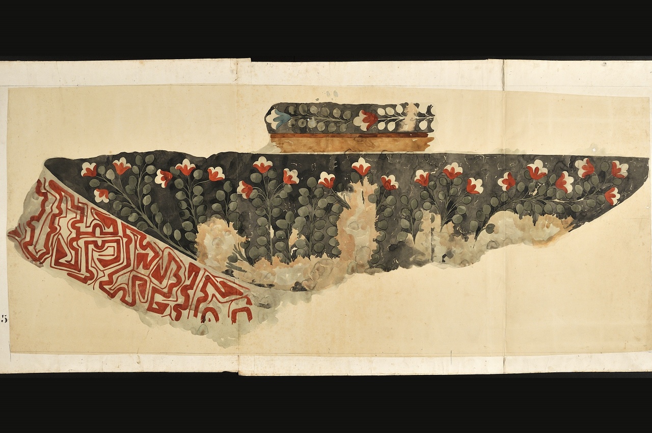 motivo decorativo (disegno) - ambito fiorentino (fine sec. XIX)