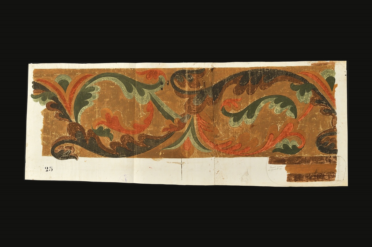 motivo decorativo (disegno) - ambito fiorentino (fine sec. XIX)