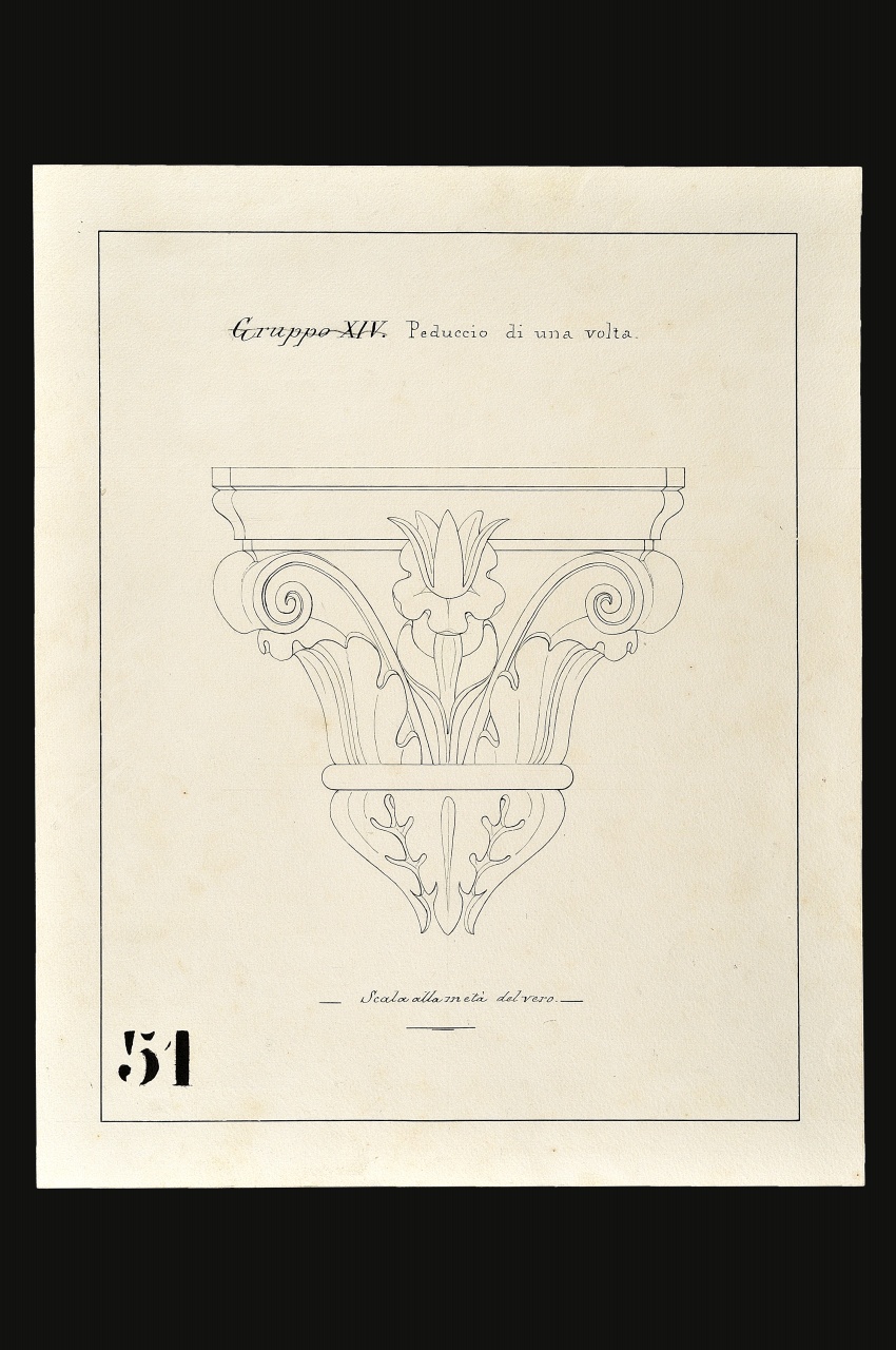 peduccio di volta (disegno) di Landi Giuseppe (fine sec. XIX)