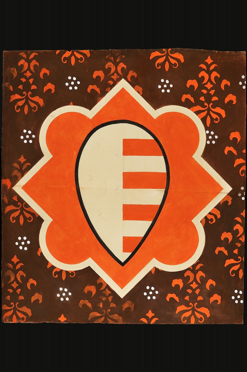 motivo decorativo (disegno) - ambito fiorentino (fine sec. XIX)