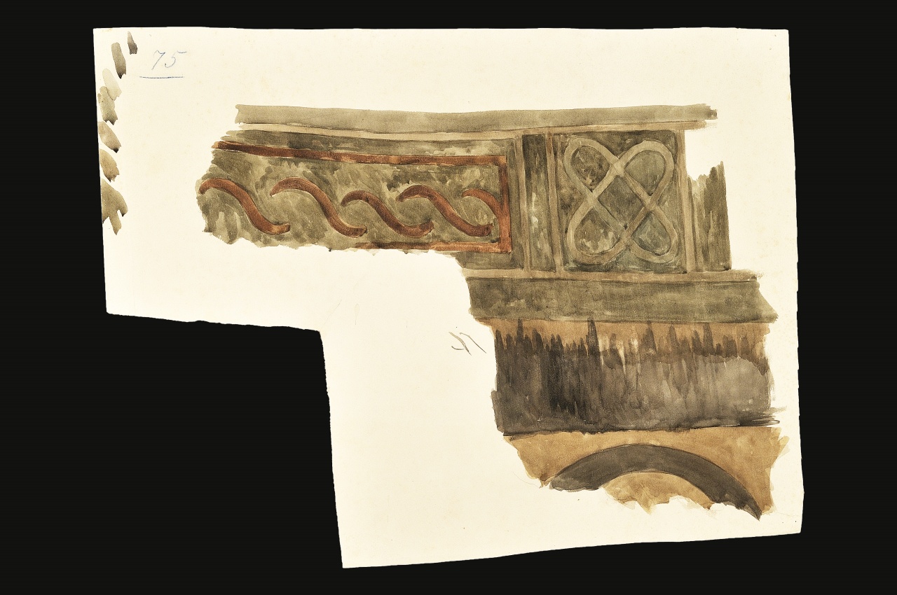 motivo decorativo (disegno) - ambito fiorentino (fine sec. XIX)