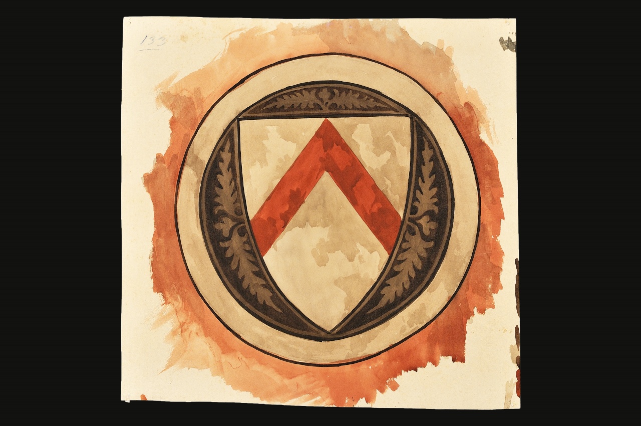 motivo decorativo (disegno) - ambito fiorentino (fine sec. XIX)