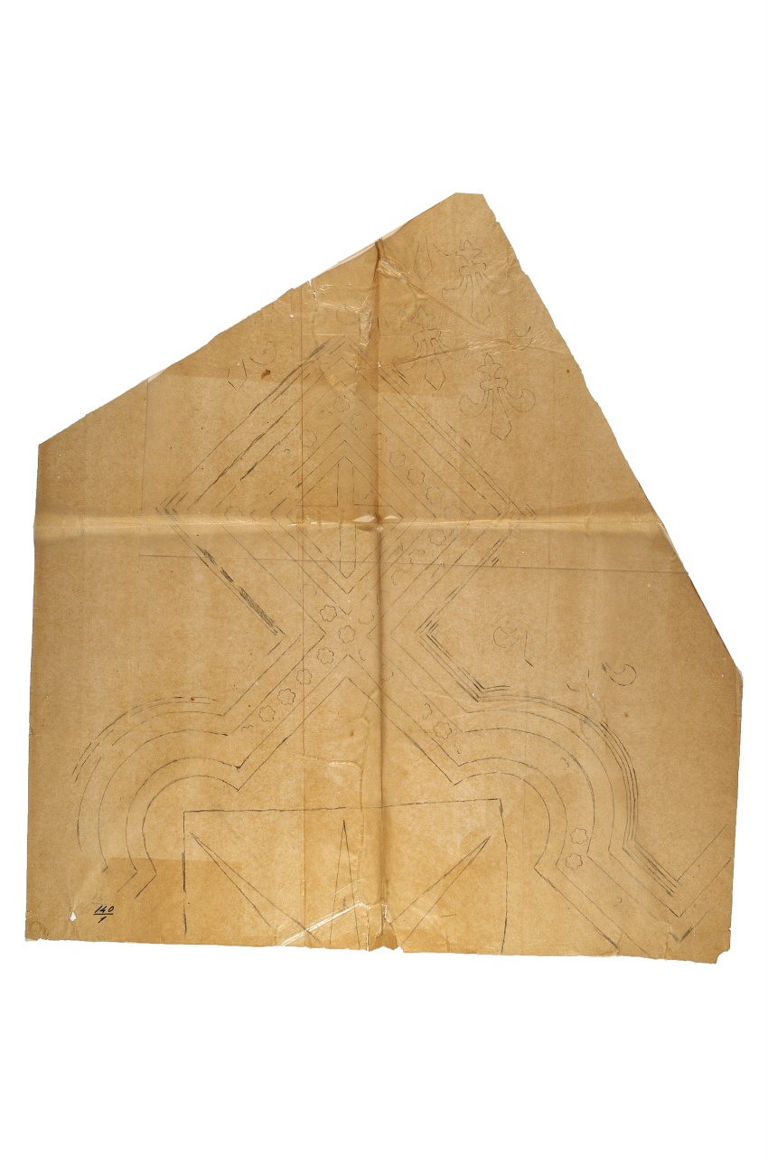 motivo decorativo (disegno) - ambito fiorentino (fine sec. XIX)