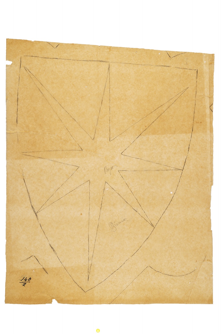 motivo decorativo (disegno) - ambito fiorentino (fine sec. XIX)