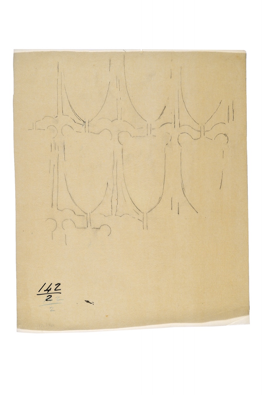 motivo decorativo (disegno) - ambito fiorentino (fine sec. XIX)