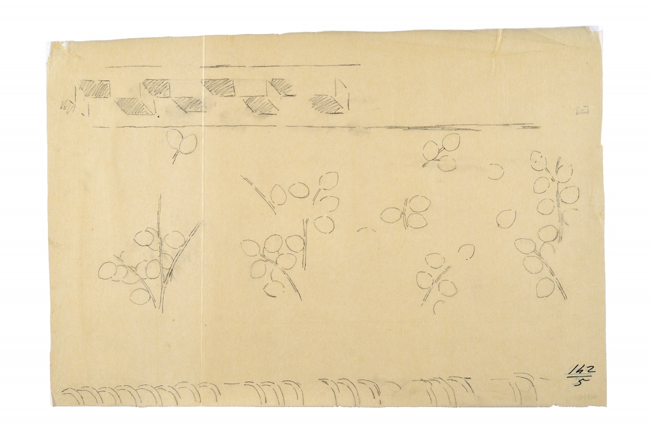 motivo decorativo (disegno) - ambito fiorentino (fine sec. XIX)