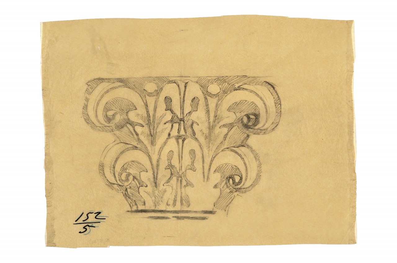 motivo decorativo (disegno) - ambito fiorentino (fine sec. XIX)