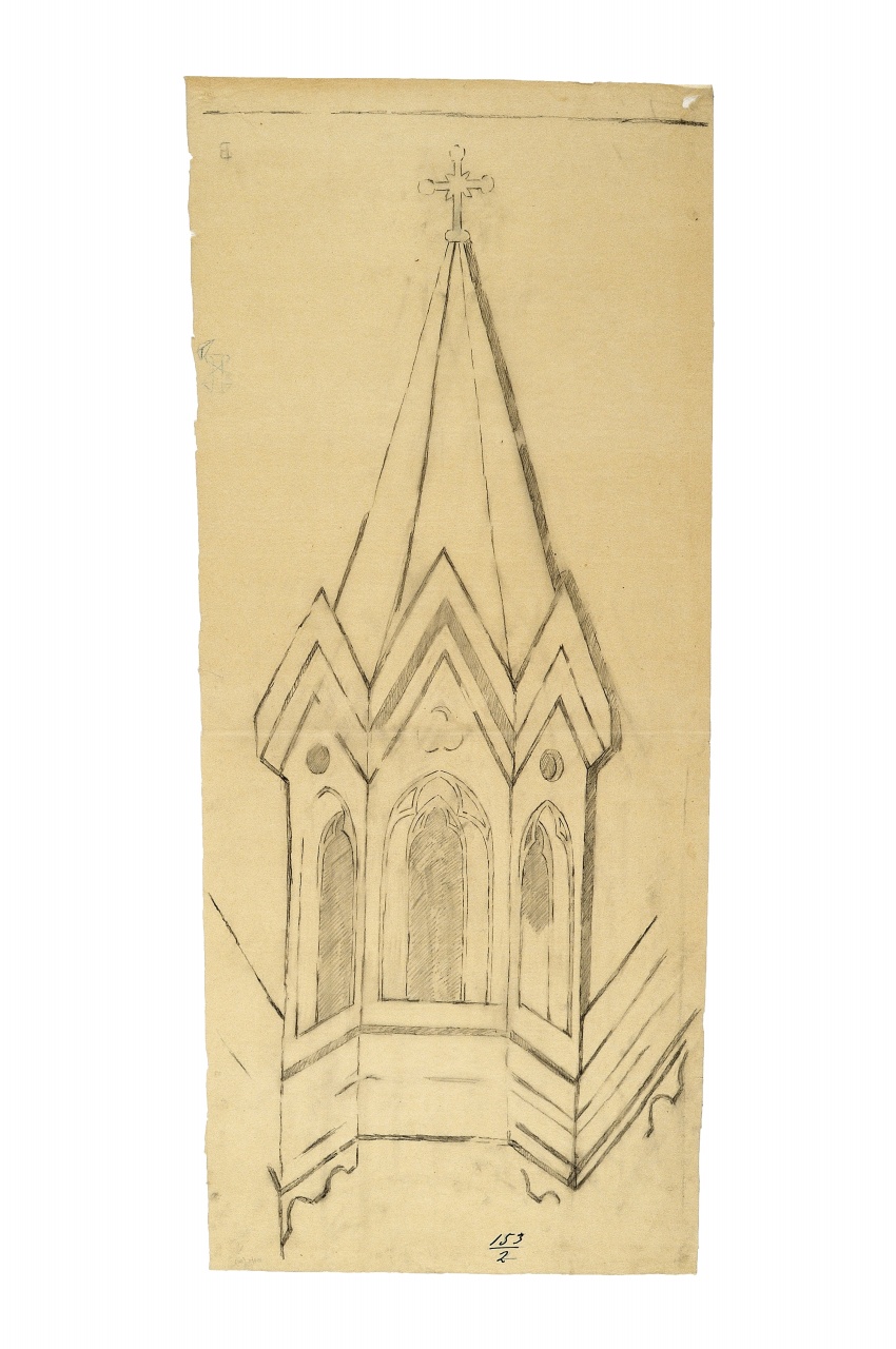 motivo decorativo (disegno) - ambito fiorentino (fine sec. XIX)