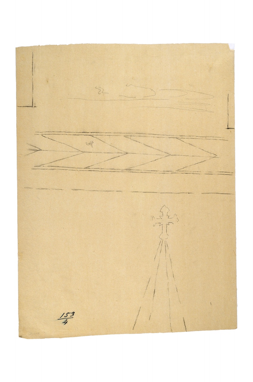 motivo decorativo (disegno) - ambito fiorentino (fine sec. XIX)