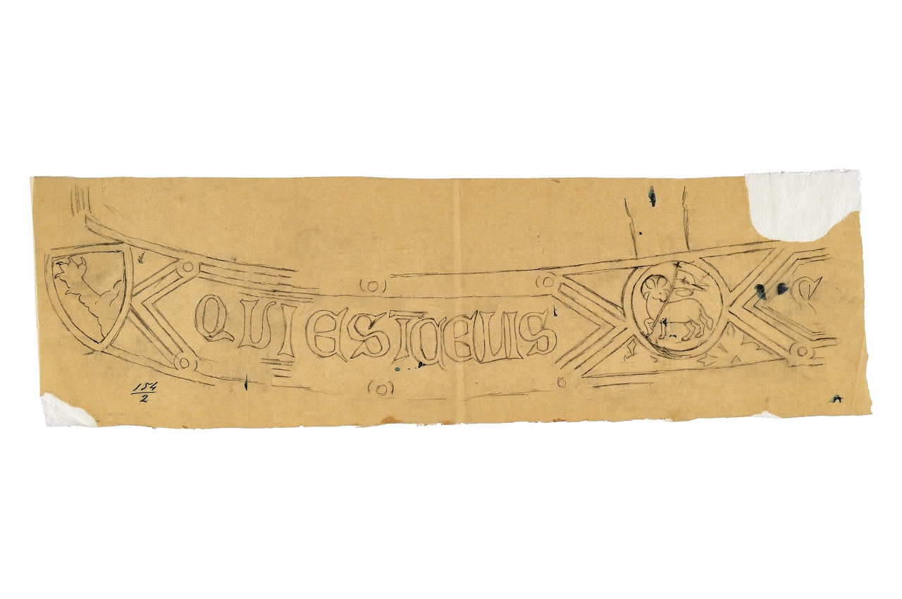 motivo decorativo (disegno) - ambito fiorentino (fine sec. XIX)