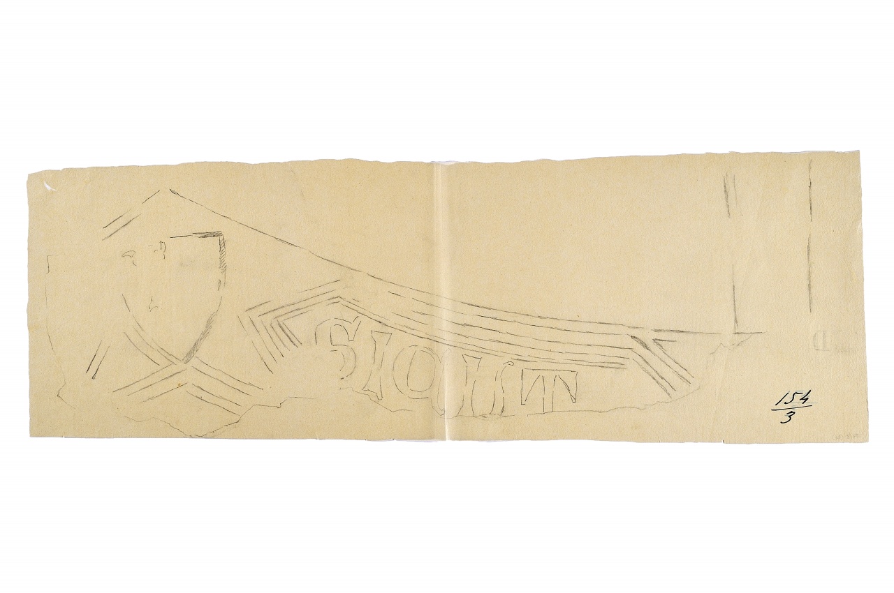 motivo decorativo (disegno) - ambito fiorentino (fine sec. XIX)