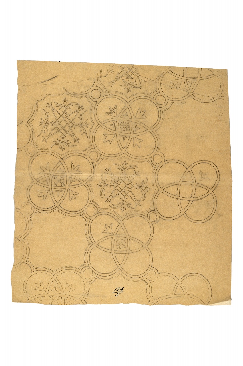 motivo decorativo (disegno) - ambito fiorentino (fine sec. XIX)