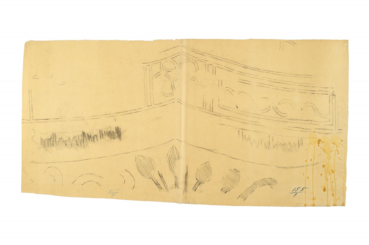 motivo decorativo (disegno) - ambito fiorentino (fine sec. XIX)